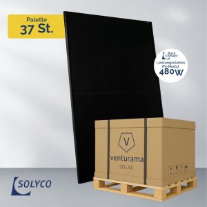 SOLYCO R-BG 480 W – PV Modul Back-Contact Glas-Glas Full Black | Palette - SOLYCO-480W-Palette-