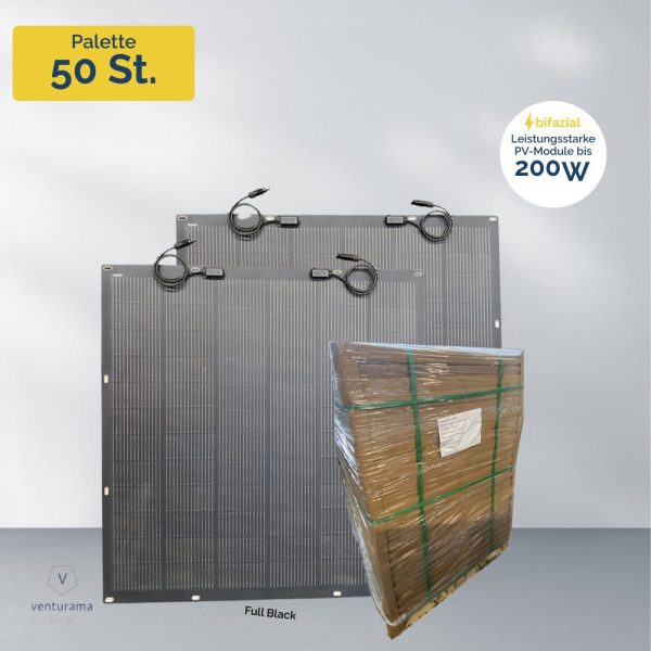 Venturama 200W SunWave Full Black PV Modul | Palette - Venturama-200W-SunWave-Full-Black-PV-Modul-Palette