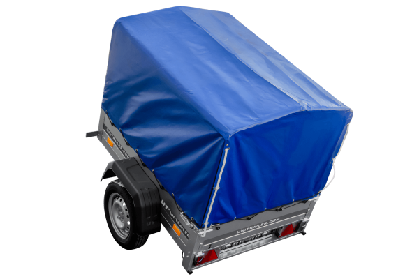 Anhänger 150 KIPP 150×106 cm [mit blauer Hochplane, Hochspriegel und Stützrad] - ger_pl_Anhanger-150-KIPP-150x106-cm-mit-blau