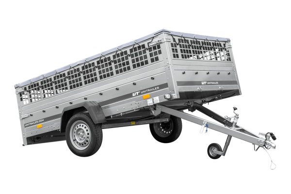 Anhänger 264×150 UNITRAILER GARDEN 265 KIPP mit Gitterwänden, H-0-Rahmen und grauer Plane - ger_pl_Anhanger-264x150-UNITRAILE