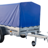 Anhänger Garden Trailer 200 KIPP 200×106 cm 750 kg [mit Hochspriegel, blauer Hochplane und Stützrad] - ger_pl_Anhanger-Garden