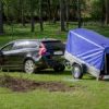 Anhänger Garden Trailer 200 KIPP 200×106 cm 750 kg [mit Hochspriegel, blauer Hochplane und Stützrad] - ger_pl_Anhanger-Garden
