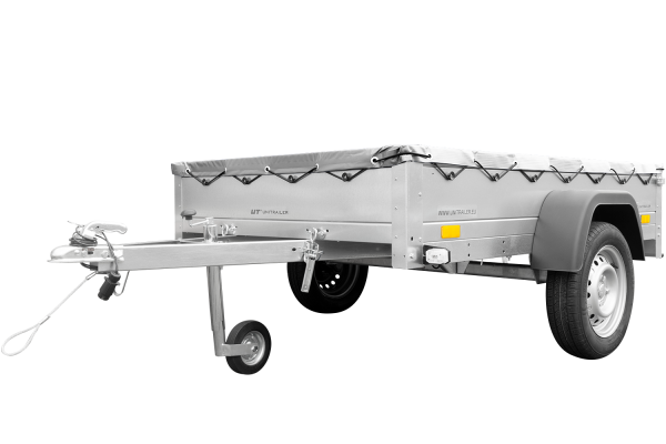 Anhänger für Pkws Garden Trailer 201 KIPP 200×125 cm 750 kg [mit Flachplane, Stützrad und Flachplaneträger] - ger_pl_Anhanger