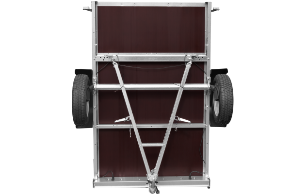 Anhänger für Pkws Garden Trailer 201 KIPP 200×125 cm 750 kg [mit Flachplane, Stützrad und Flachplaneträger] - ger_pl_Anhanger