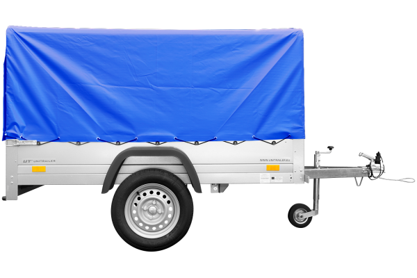 Anhänger mit Plane GARDEN TRAILER 201 KIPP [mit Stützrad, blauer Hochplane und Hochspriegel] - ger_pl_Anhanger-mit-Plane-GARD