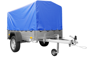 Anhänger mit Plane GARDEN TRAILER 201 KIPP [mit Stützrad, blauer Hochplane und Hochspriegel] - ger_pl_Anhanger-mit-Plane-GARD