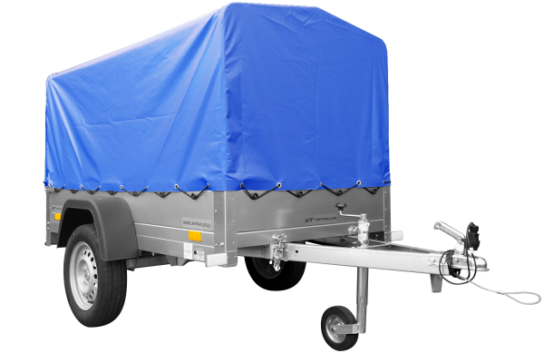 Anhänger mit Plane GARDEN TRAILER 201 KIPP [mit Stützrad, blauer Hochplane und Hochspriegel] - ger_pl_Anhanger-mit-Plane-GARD
