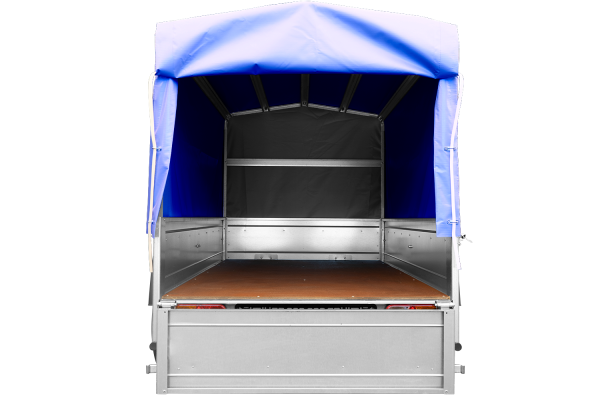 Anhänger mit Plane GARDEN TRAILER 201 KIPP [mit Stützrad, blauer Hochplane und Hochspriegel] - ger_pl_Anhanger-mit-Plane-GARD