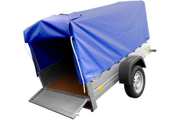 Anhänger mit Plane GARDEN TRAILER 201 KIPP [mit Stützrad, blauer Hochplane und Hochspriegel] - ger_pl_Anhanger-mit-Plane-GARD