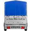 Autotransportanhänger auf Federn 264×125 UNITRAILER GARDEN 264/R KIPP mit Gitterwänden, H-800 Rahmen und blauer Plane - ger_p