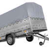 Einachsanhänger 264×150 UNITRAILER GARDEN 265 KIPP mit zusätzlichen Bordwänden, H-800-Rahmen und grauer Plane - ger_pl_Einach
