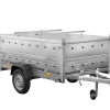 Einachsiger Anhänger auf Blattfedern 230×125 UNITRAILER GARDEN 230/R KIPP mit BIS-Seitenwänden und Aluminiumabdeckung - ger_p