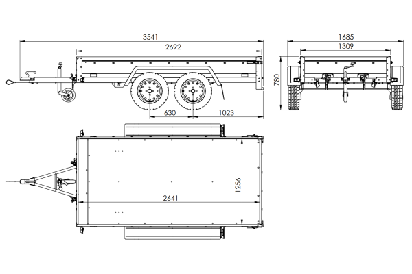 ger_pl_GARDEN-TRAILER-264-2-KIPP-Zweiachsanhanger-mit-Stutzrad-Planentragern-zus-Bordwanden-und-blauer-Flachplane-5002_9 GARDEN TRAILER 264/2 KIPP Zweiachsanhänger mit Stützrad, Planenträgern, zus. Bordwänden und blauer Flachplane - ger_pl_GARDEN