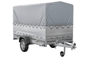 Kfz Anhänger mit Plane GARDEN TRAILER 264 KIPP [mit Stützrad, zusätzlichen Bordwänden, Hochplane und Hochspriegel] - ger_pl_K