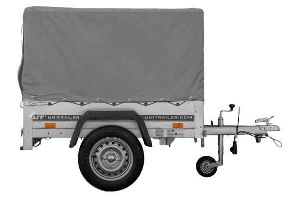 Kipper Anhänger 750 kg Garden Trailer 150 KIPP 150×106 cm [mit Hochplane, Hochspriegel und Stützrad] - ger_pl_Kipper-Anhanger