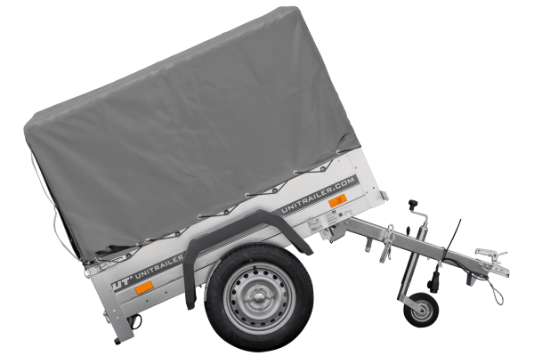 Kipper Anhänger 750 kg Garden Trailer 150 KIPP 150×106 cm [mit Hochplane, Hochspriegel und Stützrad] - ger_pl_Kipper-Anhanger