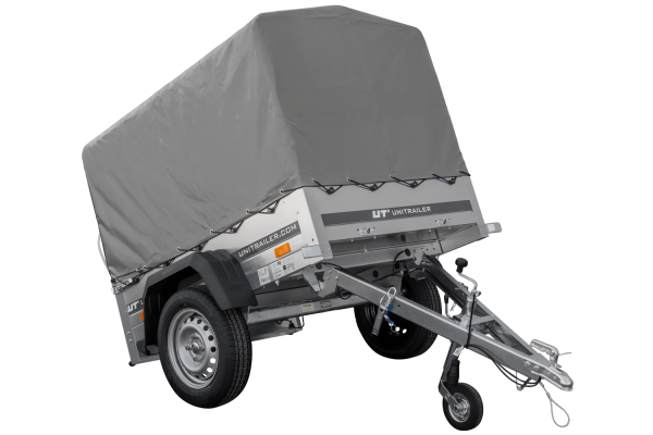 Kipper Anhänger 750 kg Garden Trailer 150 KIPP 150×106 cm [mit Hochplane, Hochspriegel und Stützrad] - ger_pl_Kipper-Anhanger