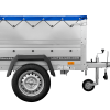 Pkw Anhänger Neu GARDEN TRAILER 150 KIPP mit zusätzlichen Bordwänden, Stützrad und blauer Flachplane - ger_pl_Pkw-Anhanger-Ne