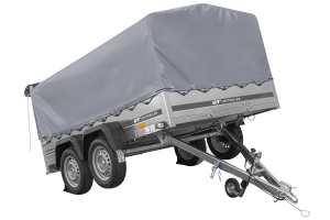 Zweiachsanhänger 264×150 UNITRAILER GARDEN 265/2 KIPP mit H-800 Rahmen und grauer Plane - ger_pl_Zweiachsanhanger-264x150-UNI