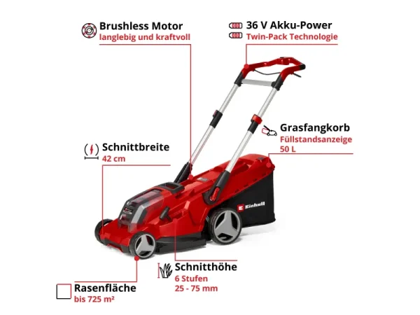 image 43 Einhell Akku-Rasenmäher Rasarro 36/42 - image 43